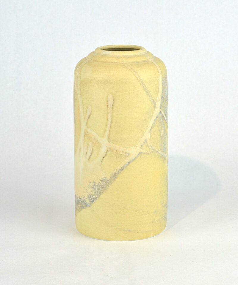 Matt Yellow Vase With W mark