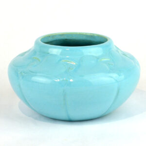 Early Haeger turquoise Squat Vase