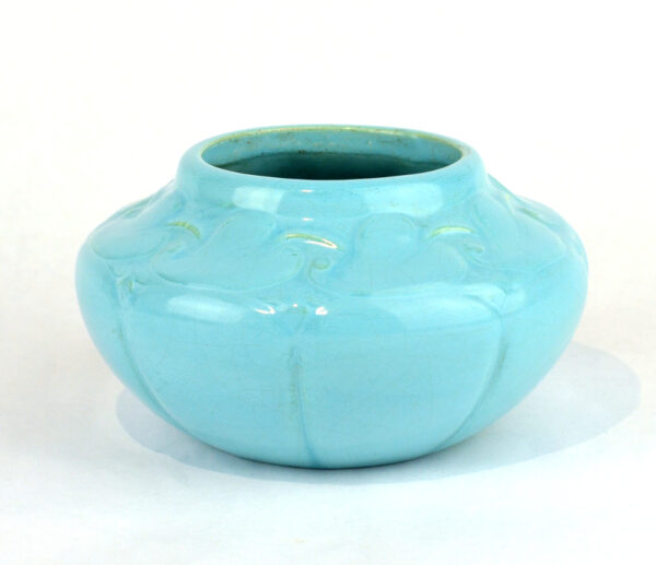 Early Haeger turquoise Squat Vase