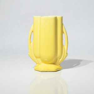 McCoy Lemon Yellow Art Deco Vase