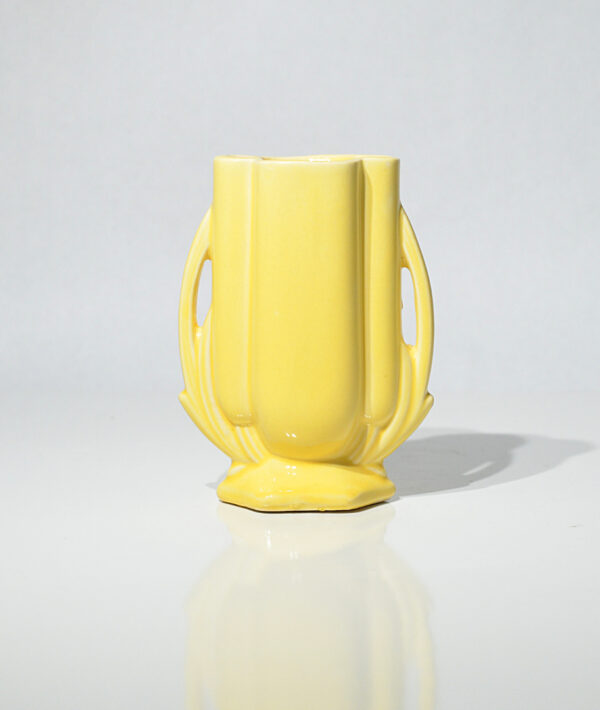 McCoy Lemon Yellow Art Deco Vase