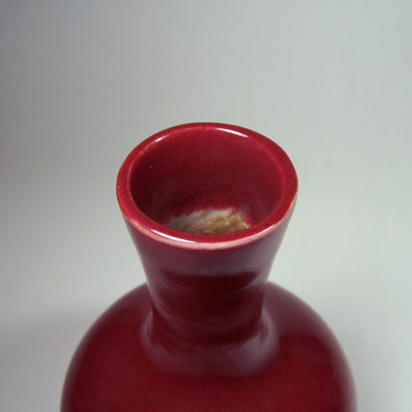 Chinese Copper Red Bottle Vase top neck