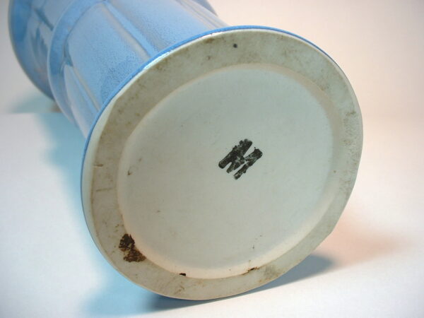 General Ceramics Co. Blue Flambe Trumpet Vase base