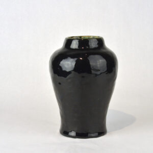 Hand Built Vase with Black High Gloss Glaze 1927