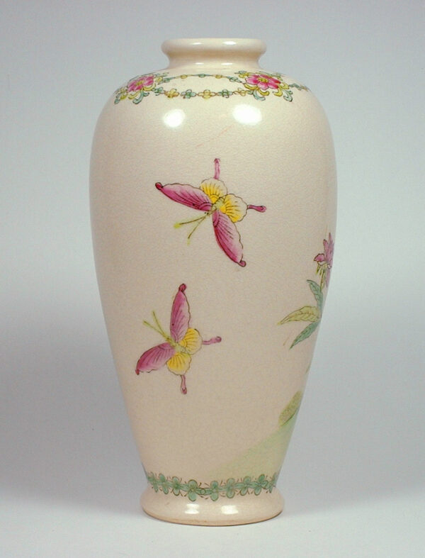 Japanese Earthenware Satsuma Vase Reverse