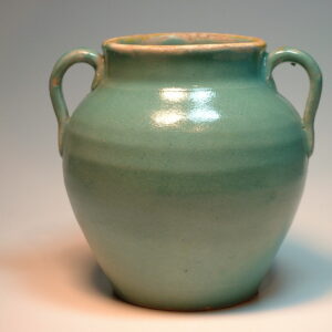 Italian Matte Green Two Handled Jar