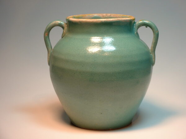 Italian Matte Green Two Handled Jar