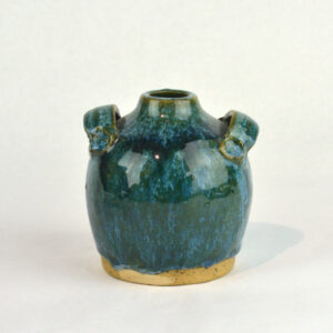 Small Signed Blue Green Stoneware Jug