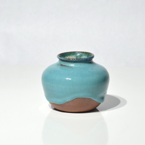 Small Turquoise Drip Vase