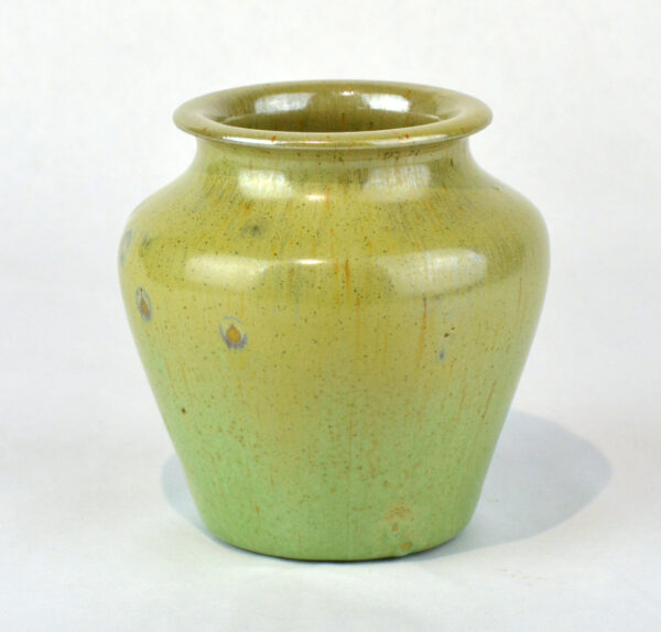 Yellow Green Stoneware Vase Jar -2