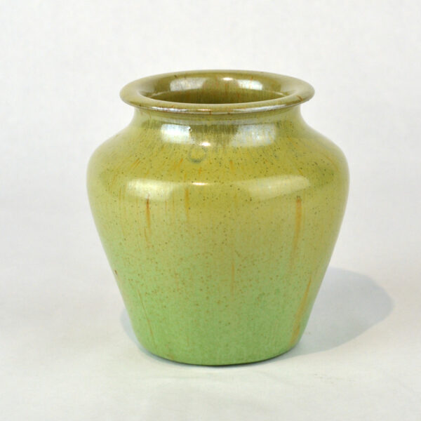 Yellow Green Stoneware Vase Jar