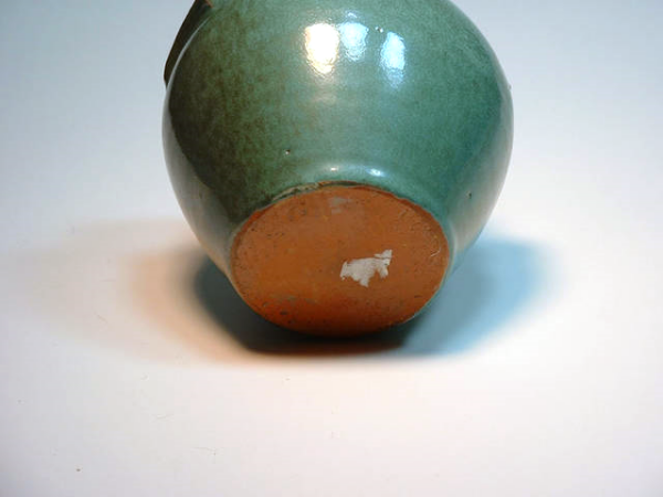 J.B. Cole Pottery Matte Green Jar base