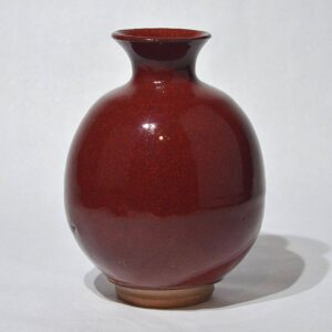 Copper red vase by the late Franz F. Kriwanek