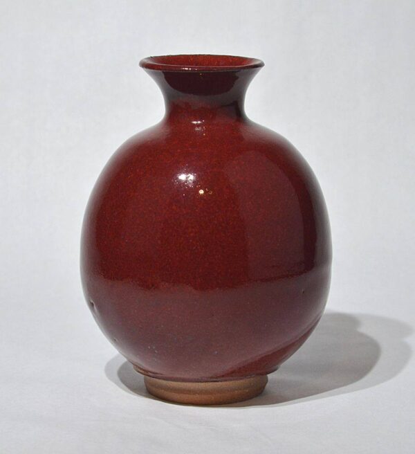 Copper red vase by the late Franz F. Kriwanek
