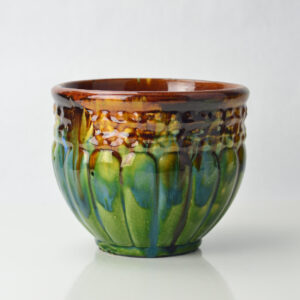 McCoy Jardiniere With Majolica Drip Glaze