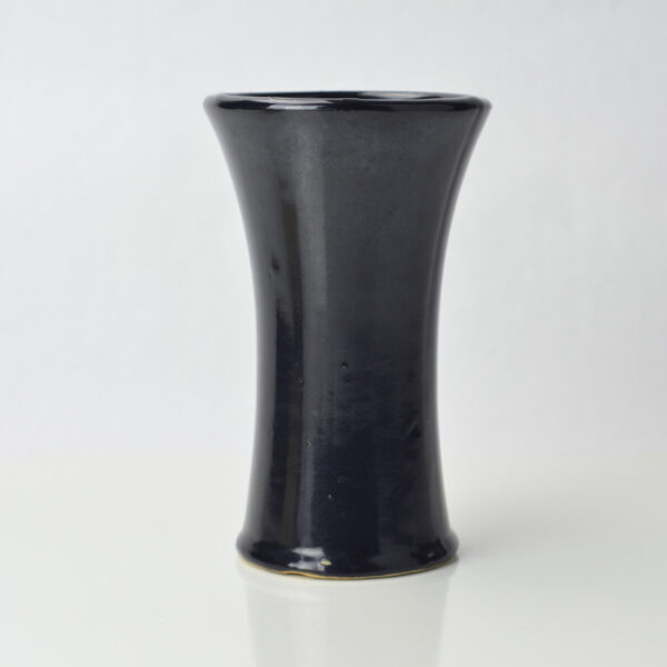 Bauer High Gloss Black Carnation Trumpet Vase 7