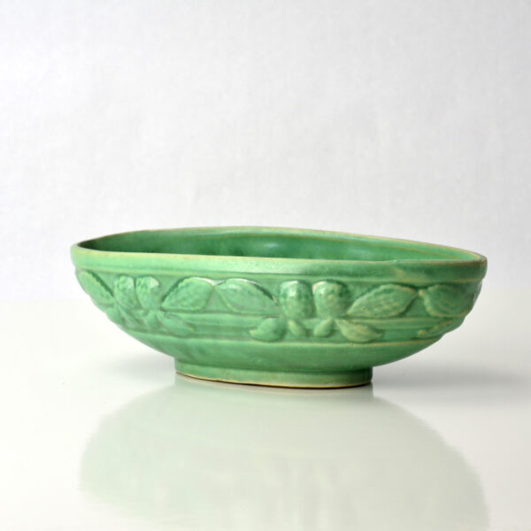 Matte Green Oval Console Bowl