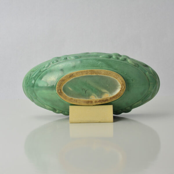 Camark Pottery Matte Green Oval Console Bowl base