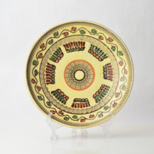 Traditional Romanian Combed Slip Decorated Plate
