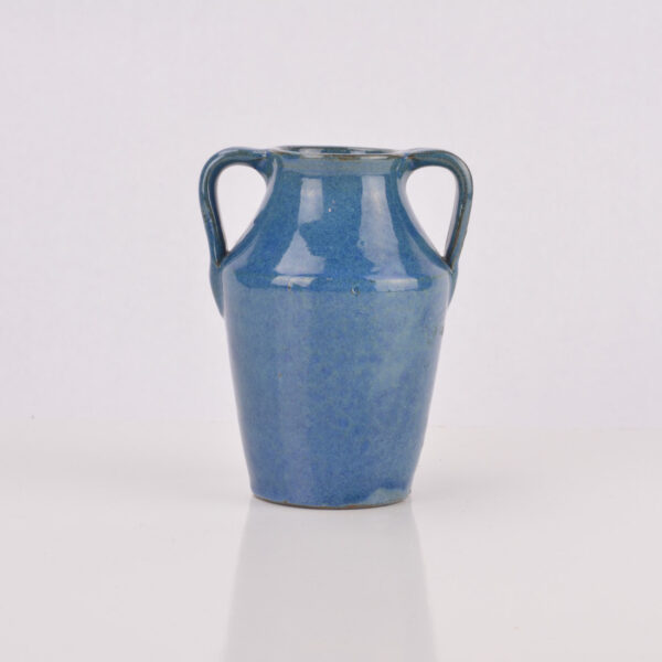 Waco Bybee blue two handled vase side 1