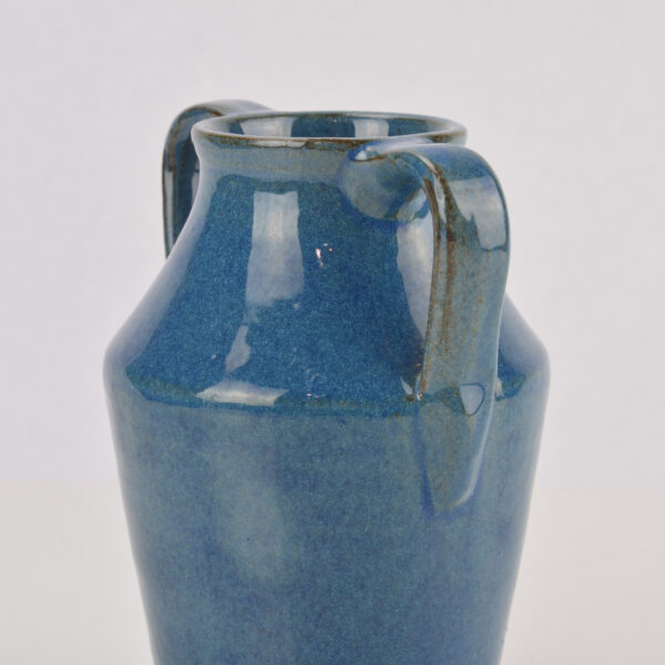 Waco Bybee blue two handled vase detail 2