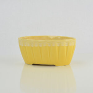 Oval Trenton Pottery Planter in Drip Yellow Glaze