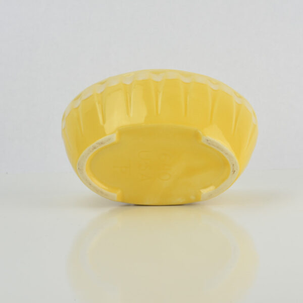 Oval Trenton Pottery Planter in Drip Yellow Glaze bottom