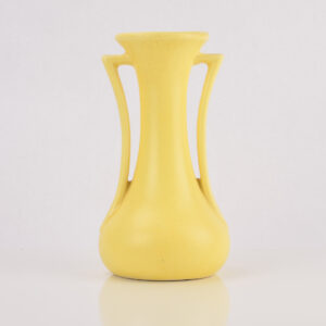 McCoy Yellow Two Handled Vase 1940s