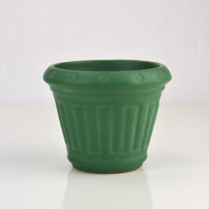 Matt green Roseville flower pot