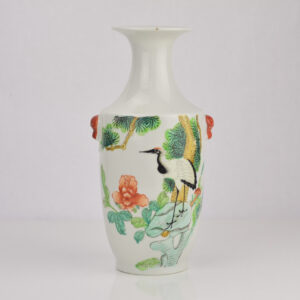 Early Republic Chinese crane vase