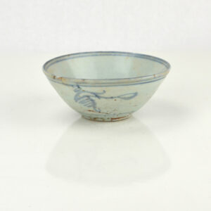 Late Ming Dynasty blue and white rice bowl