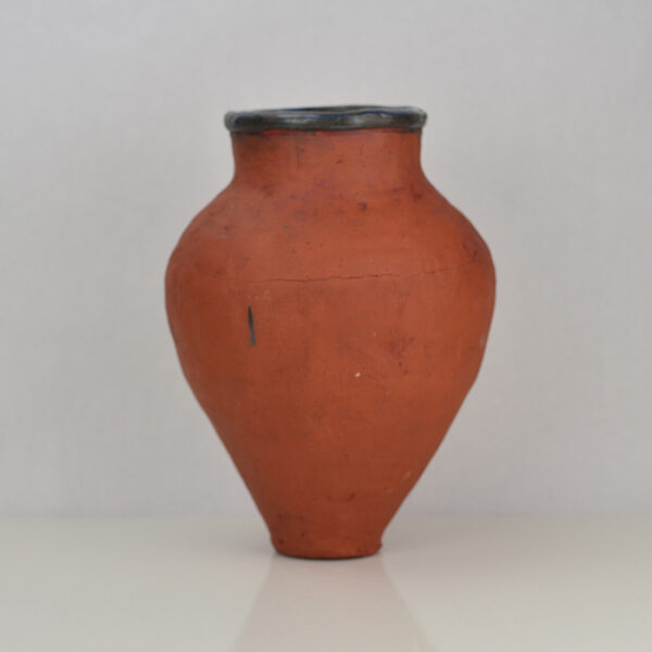 Face jug or vase made of terracotta reverse