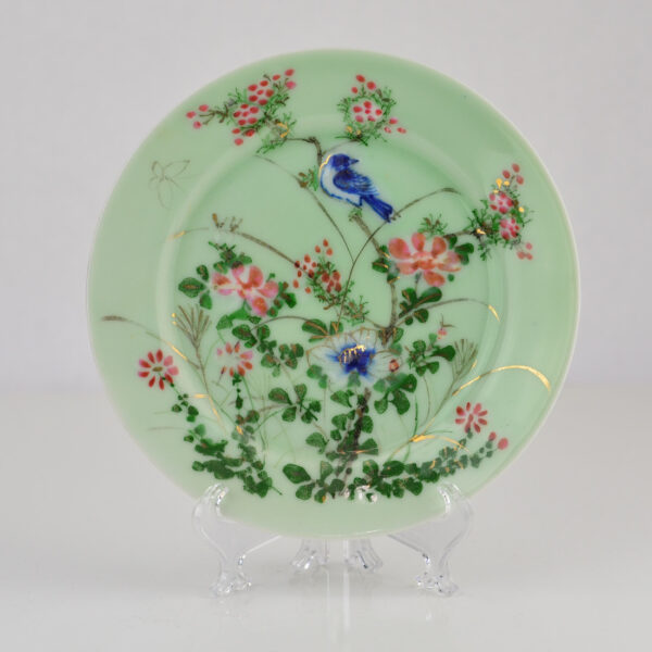 Japanese Seto celedon plate