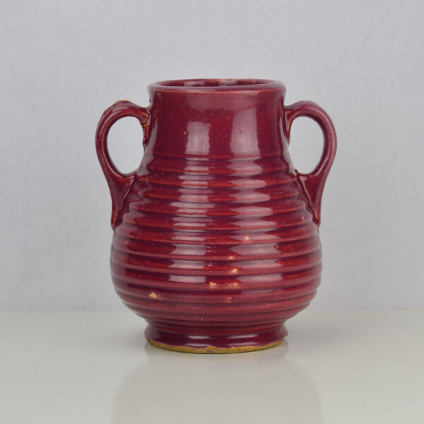 McCoy ring vase in gloss red