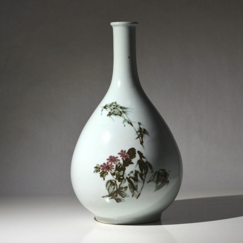 Japanese Copper Red and iron green vase